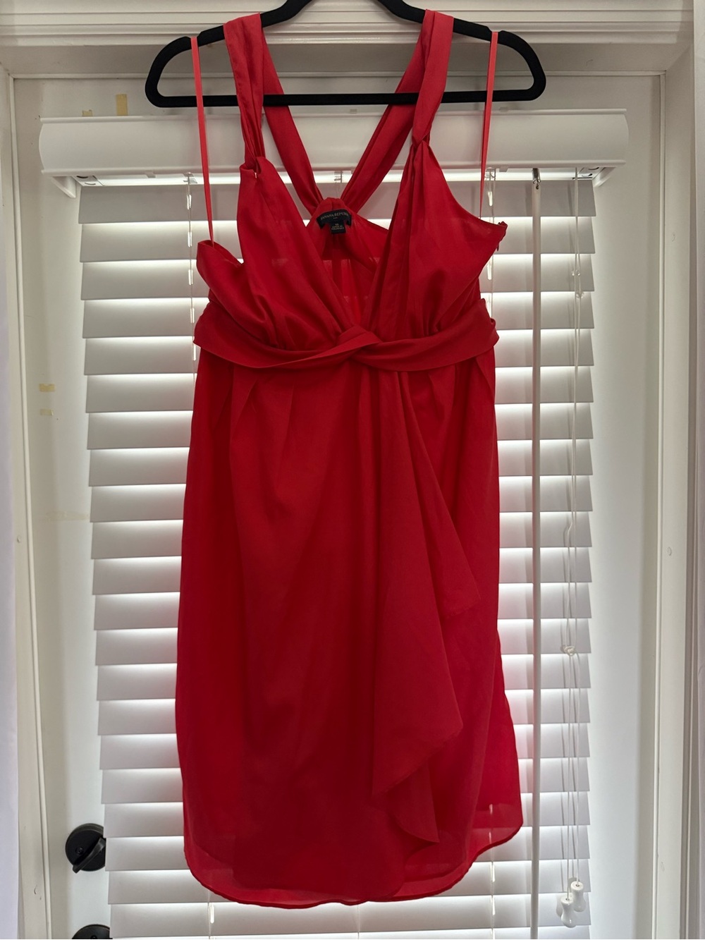 Banana Republic Red Twist-Front Mini Dress